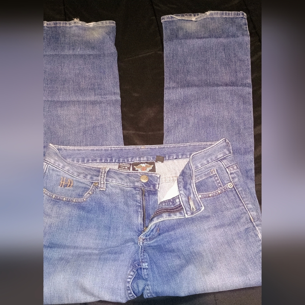 Harley Davidson Women's Sz 6/34 Boot Cut Denim Jeans